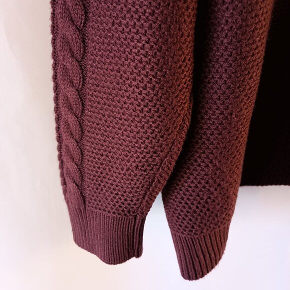 Vero Moda Chunky Sweater Wine Tasting Size 48 20 Women Acrylic Knit Excellent - Picture 5 of 6